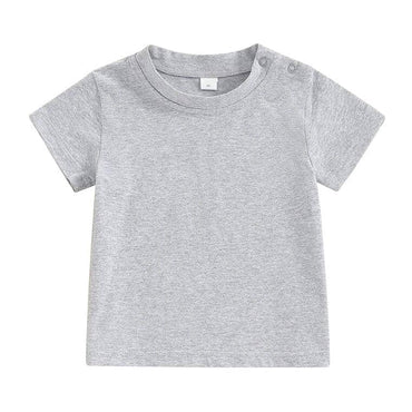 Solid Snap Buttons Toddler Tee Gray 9-12 M