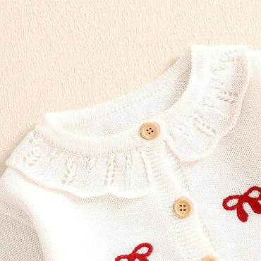 Knitted Bow Toddler Cardigan