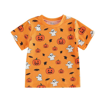 Halloween Toddler Tee T-Shirt The Trendy Toddlers Orange 2T