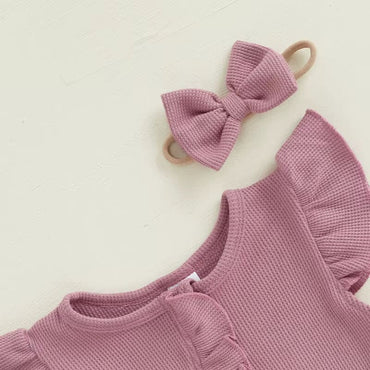 Sleeveless Purple Zip Up Baby Jumpsuit