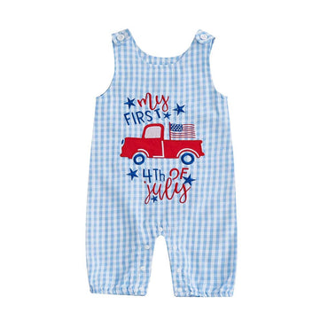 Sleeveless My First 4th of July Baby Jumpsuit