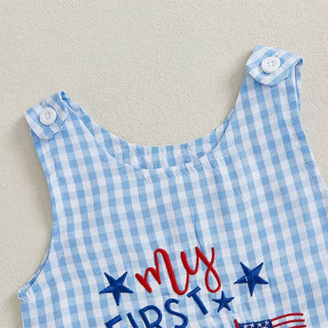 Sleeveless My First 4th of July Baby Jumpsuit