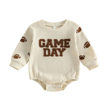 Long Sleeve Game Day Waffle Baby Bodysuit