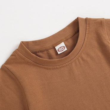 Brown Tee Jeans Toddler Set