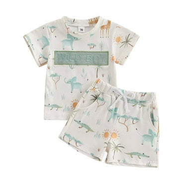 Short Sleeve Wild Boy Baby Set