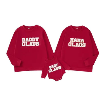 Claus Family Christmas Matching Sweatshirt Red 0-3 M