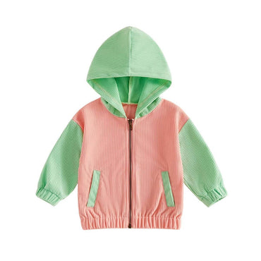 Long Sleeve Hooded Corduroy Toddler Jacket