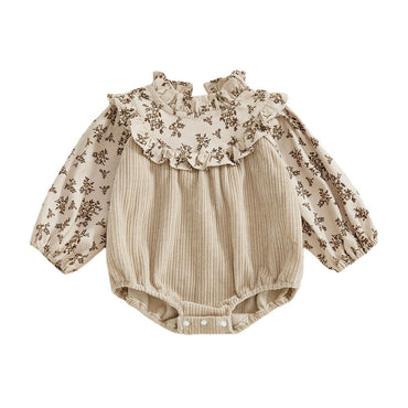 Puff Sleeve Floral Baby Romper