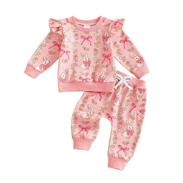 Long Sleeve Floral Bunny Baby Set