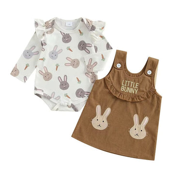 Long Sleeve Little Bunny Skirt Baby Set