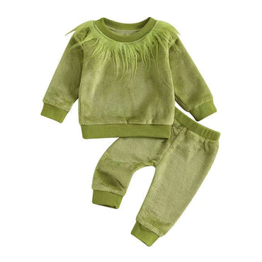Long Sleeve Solid Grinch Baby Set costume