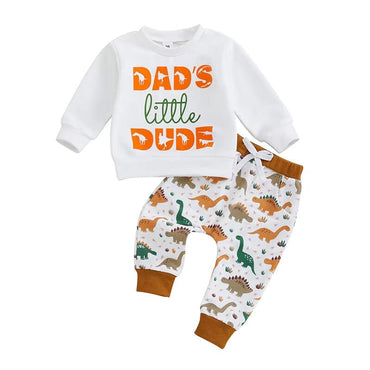 Dad's Little Dude Dino Baby Set