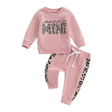 Mama's Mini Leopard Baby Set Pink 3-6 M