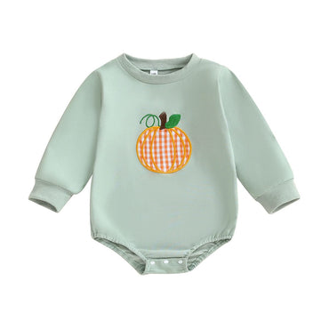 Long Sleeve Pumpkin Baby Bodysuit