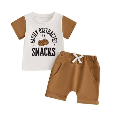 Short Sleeve Snacks Baby Set