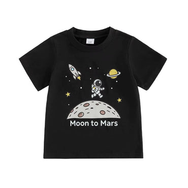 Moon To Mars Toddler Tee T-Shirt The Trendy Toddlers Black 2T