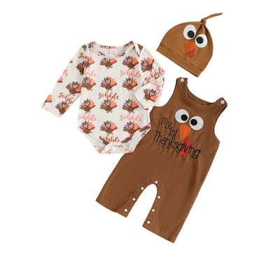 Long Sleeve My First Thanksgiving Baby Set