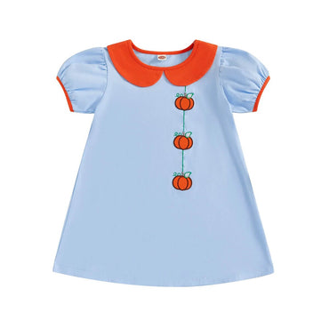 Puff Sleeve Collar Halloween Toddler Dress