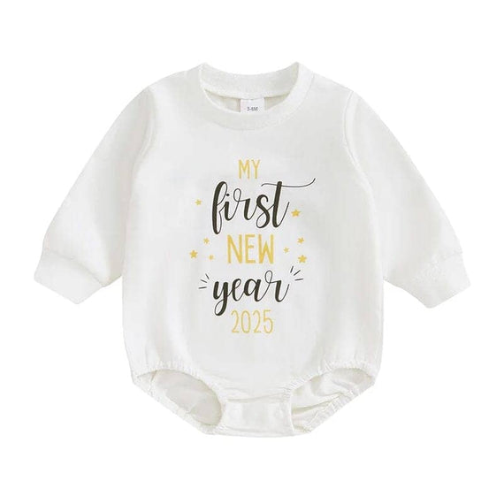 My First New Year 2025 Baby Bodysuit