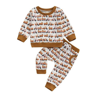 Pumpkin Patch Tractor Baby Set