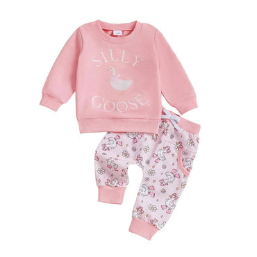 Long Sleeve Silly Goose Baby Set