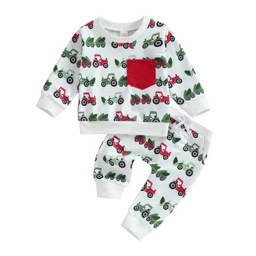 Festive Tractor Tidings Baby Set
