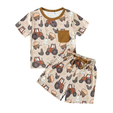 Short Sleeve Little Farm Baby Set