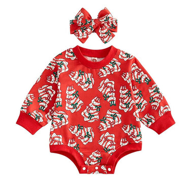 Long Sleeve Yummy Christmas Baby Bodysuit Red 0-3 M