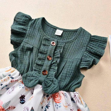 Floral Ruffled Toddler Dress