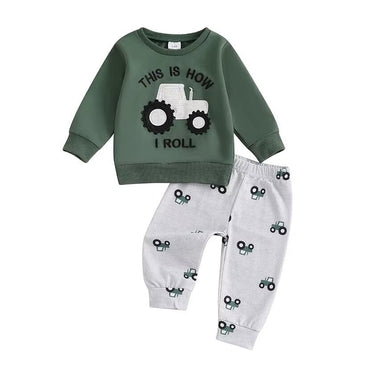 Long Sleeve This Is How I Roll Baby Set