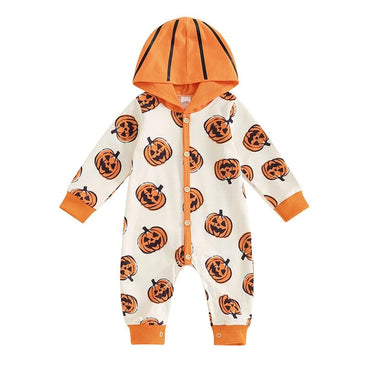 Long Sleeve Hooded Halloween Baby Jumpsuit
