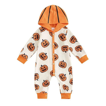 Long Sleeve Hooded Halloween Baby Jumpsuit