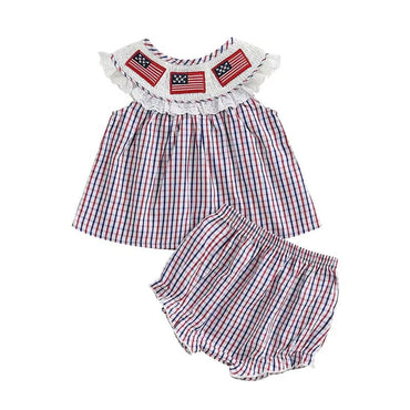 4th of July Vintage Plaid Toddler Set