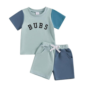 Short Sleeve Bubs Toddler Set Blue 9-12 M