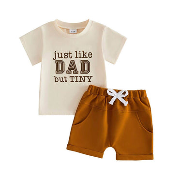Short Sleeve Just Like Dad But Tiny Baby Set