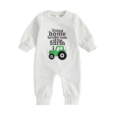 Long Sleeve Farm Baby Jumpsuit