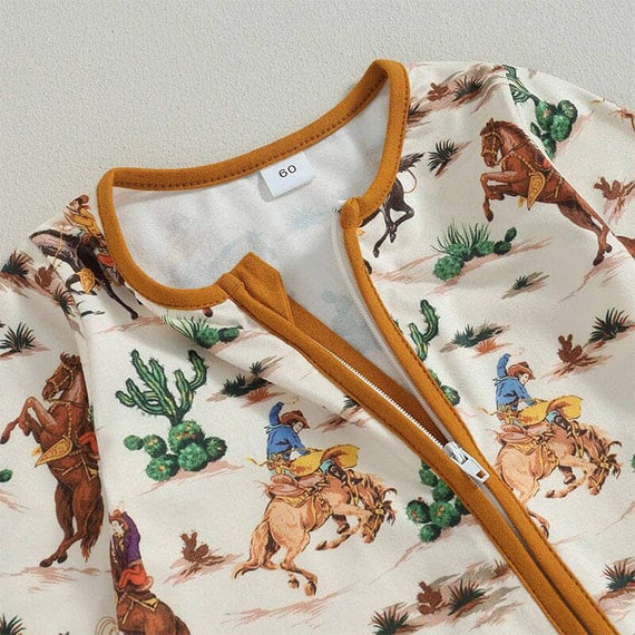 Wild West Zipped Baby Jumpsuit