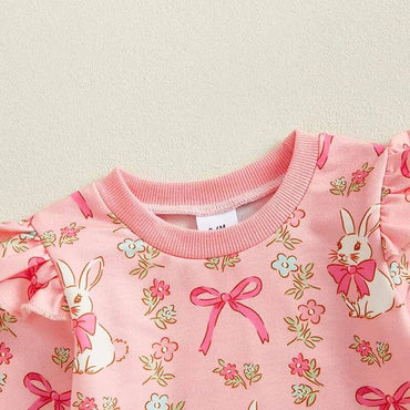 Long Sleeve Floral Bunny Baby Set