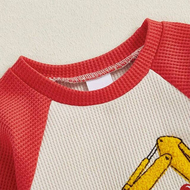 Long Sleeve Excavator Heart Baby Bodysuit