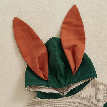 Long Sleeve Bunny Carrot Baby Bodysuit