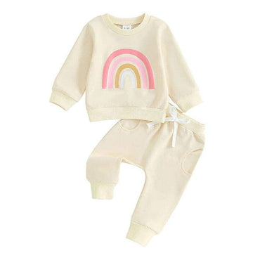 Solid Rainbow Baby Set Beige 3-6 M
