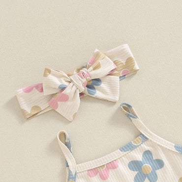 Sleeveless Floral Baby Set