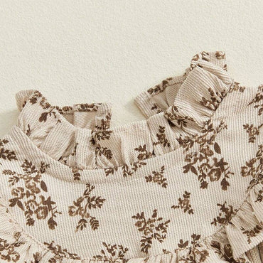 Puff Sleeve Floral Baby Romper