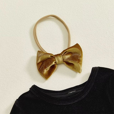 Happy New Year Velvet Baby Romper