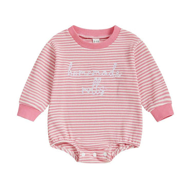 Homemade Rolls Striped Baby Bodysuit Pink 0-3 M