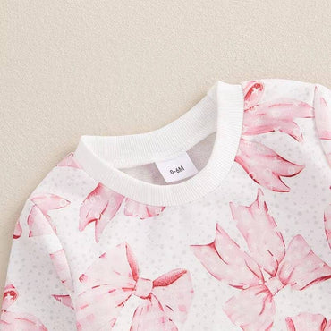 Valentine's Day Bows Baby Set