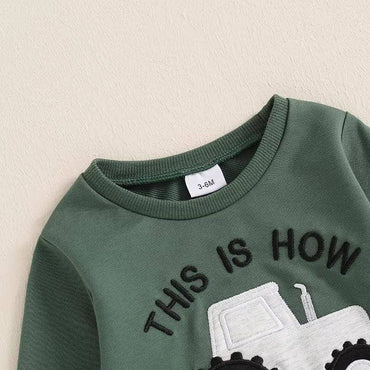 Long Sleeve This Is How I Roll Baby Set