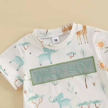 Short Sleeve Wild Boy Baby Set