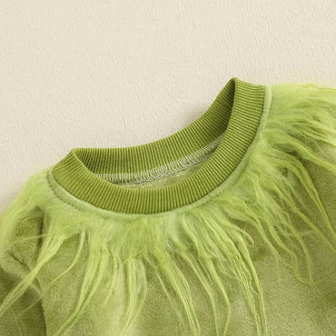 Long Sleeve Solid Grinch Baby Set costume