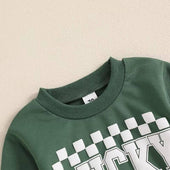 Long Sleeve Lucky Plaid Baby Set